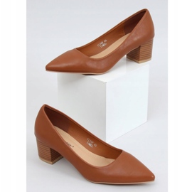 Bombas de salto alto camelo CL76P Camel castanho 1