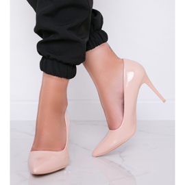 Salto Tisha laqueado bege 1