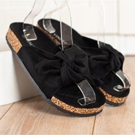 Chinelos informais confortáveis ​​VINCEZA preto 2