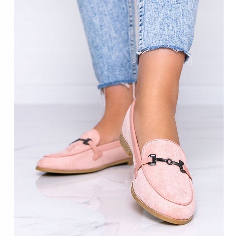 Mocassins de camurça ecológica rosa Juliette 1