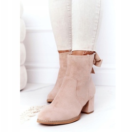 PJ1 Botas quentes femininas de salto Beige Kayla bege 2