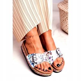 Chinelos femininos Big Star Metallic Pattern DD274127 branco tolet prata verde 3 Chinelos femininos Big Star Metallic Pattern DD274127 branco tolet prata verde 3