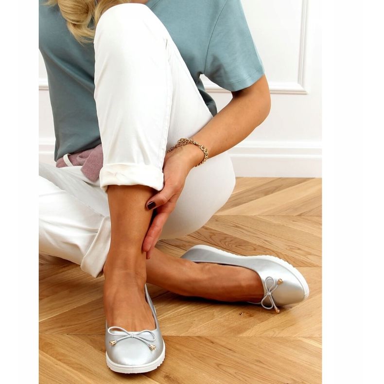 Bailarinas femininas prata DY-10 Silver 1