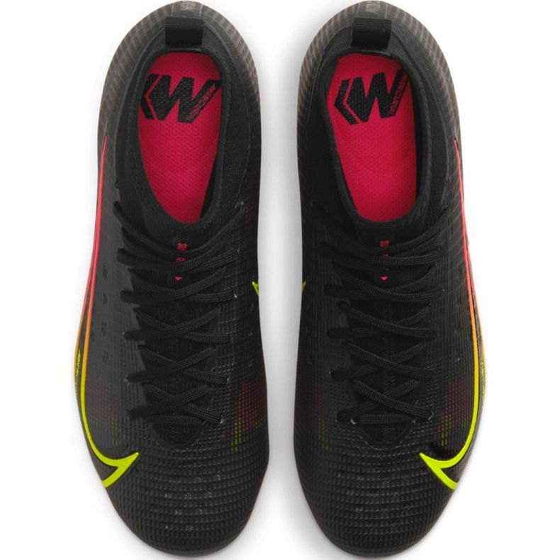 Chuteiras Nike Mercurial Superfly 8 Pro Fg Jr CV0804 090 multicolorido preto 1