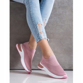 SHELOVET Tênis Slip-on rosa 2