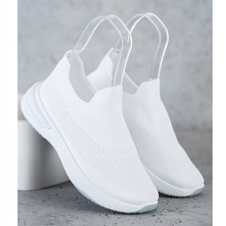 SHELOVET Tênis Slip-on branco 2