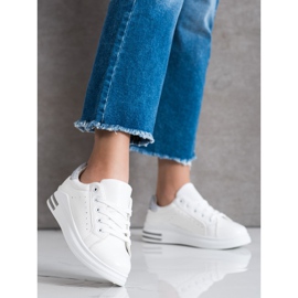 Diamantique Tênis com inserção de brilho branco 1