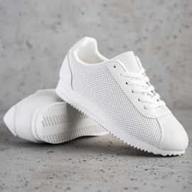 SHELOVET Tênis elegantes com bordados branco 1