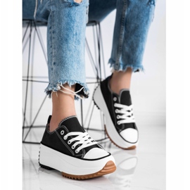 SHELOVET Tênis em plataforma alta preto 1