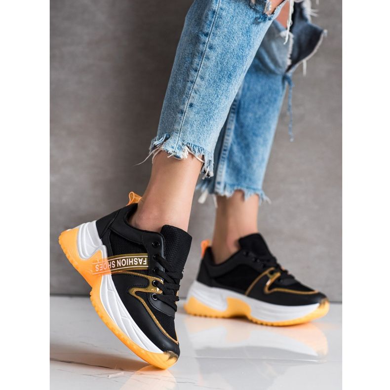 SHELOVET Tênis Com Malha Moda Calçados preto 1