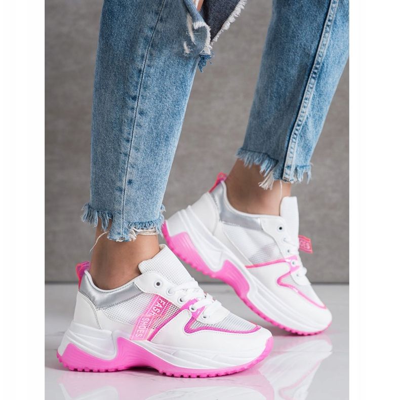 SHELOVET Tênis Com Malha Moda Calçados branco 1