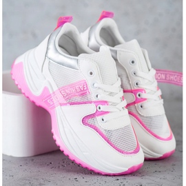 SHELOVET Tênis Com Malha Moda Calçados branco 2