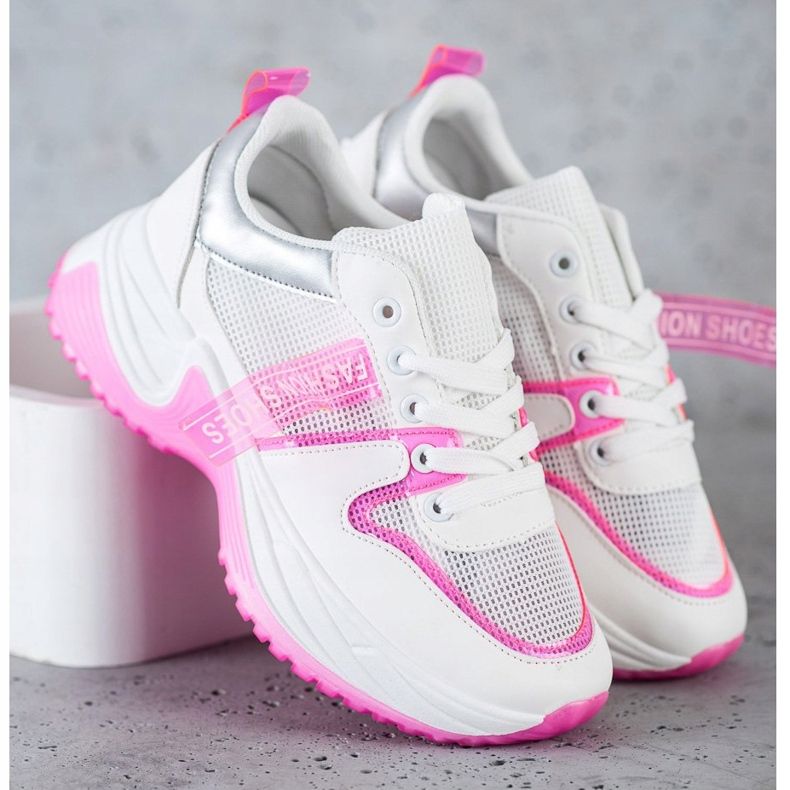 SHELOVET Tênis Com Malha Moda Calçados branco 2