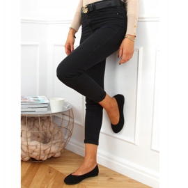 Bailarinas femininas negras JX38 Black preto 1