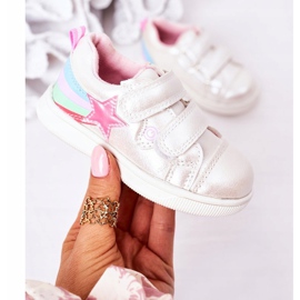 PE1 Sapatos esportivos infantis de couro ecológico com jasmim branco arco-íris multicolorido 2 PE1 Sapatos esportivos infantis de couro ecológico com jasmim branco arco-íris multicolorido 2