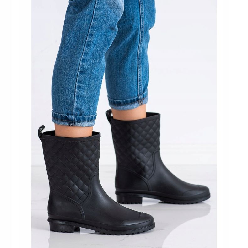 SHELOVET Wellies acolchoados preto 1