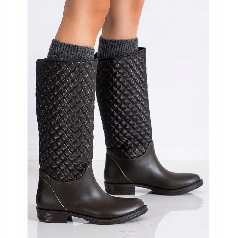 SHELOVET Galochas altas acolchoadas castanho 1