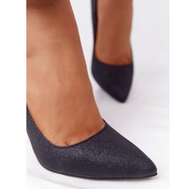 Elegante Glitter Lu Boo Preto Salto Alto 1
