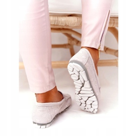 Mocassins ecológicos de couro Rio Flore cinza 4