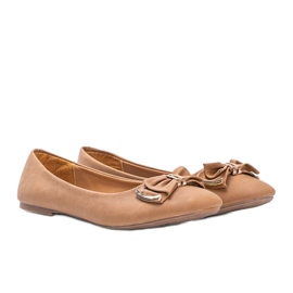Bailarinas de camelo com Best of bow castanho 1
