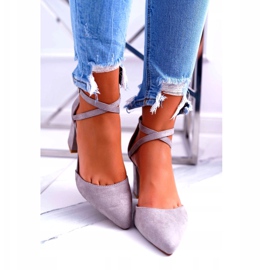 PS1 Sapatos femininos no salto no Spitz Grey Cosmo cinza 3