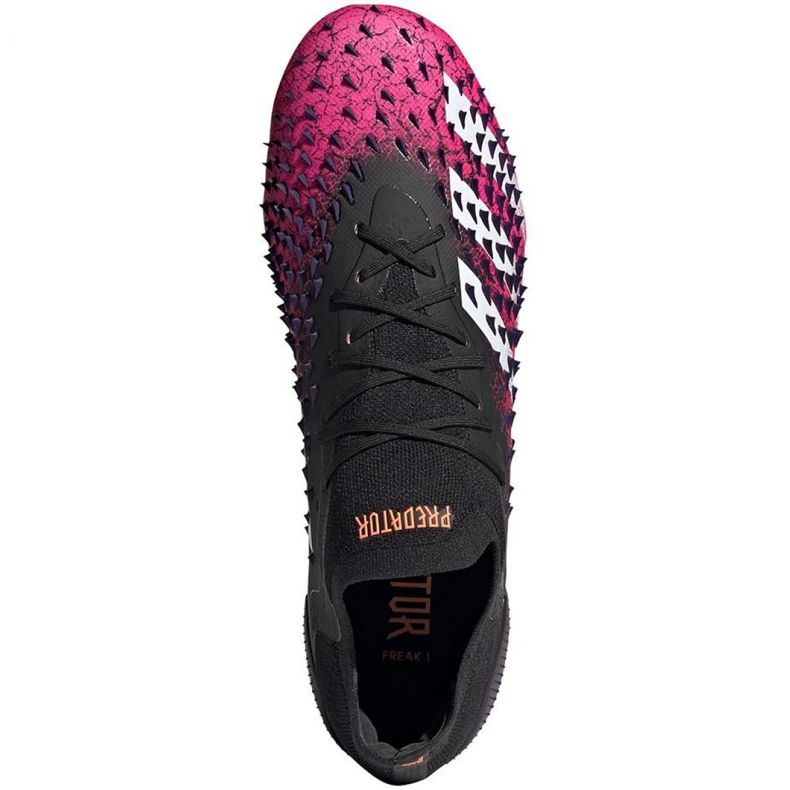 Chuteiras Adidas Predator Freak.1 L Fg M FW7244 branco, preto, rosa preto 1