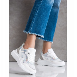 Sweet Shoes Tênis Com Brilho branco 1