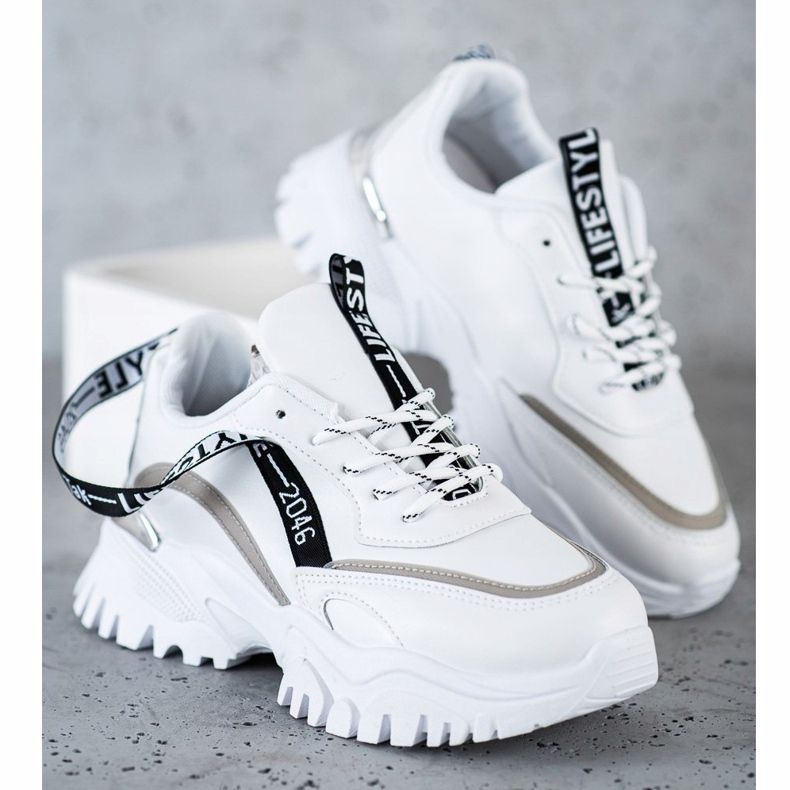 Ideal Shoes Tênis Moda Branca branco 2