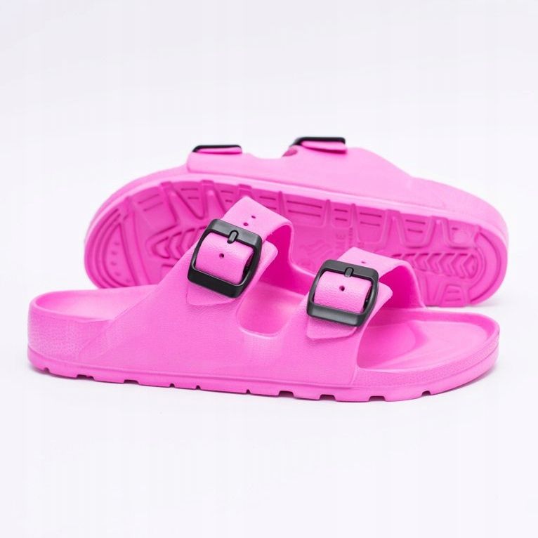 Flameshoes Chinelos femininos rosa claro para jardim 1