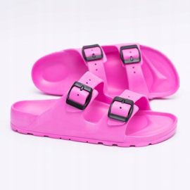 Flameshoes Chinelos femininos rosa claro para jardim 2