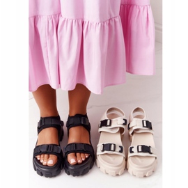 PS1 Sandálias na enorme plataforma preta voam alto preto 1