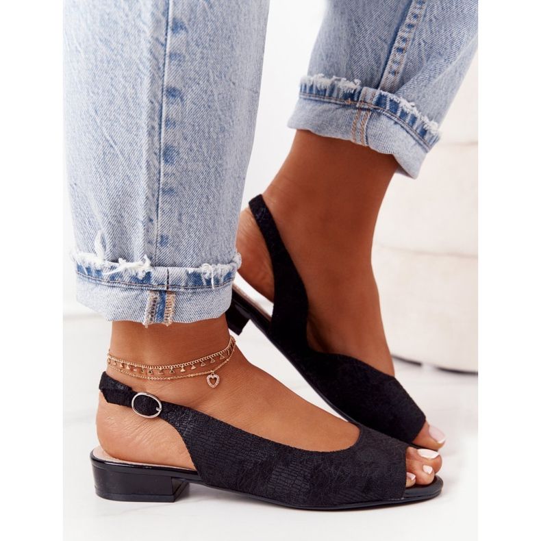 Sandálias de salto alto em camurça Sergio Leone SK807 pretas preto 2