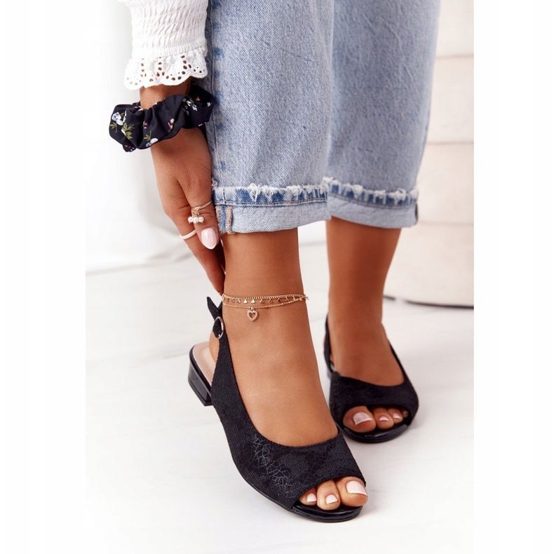 Sandálias de salto alto em camurça Sergio Leone SK807 pretas preto 1