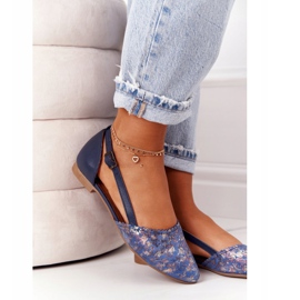 Maciejka 4972A-17 Azul Marinho Bailarinas de Couro azul-marinho 2