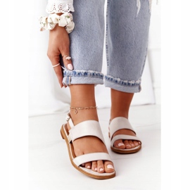 Maciejka 05167-25 Sandálias de couro dourado 1