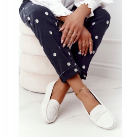 Mocassins de camurça feminino Big Star HH274665 Ecru bege 2