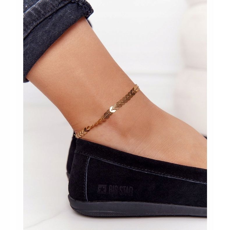 Mocassins de camurça feminino Big Star HH274662 pretos 1