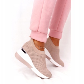 Tênis Openwork Slip-On On Wedge Beige HO248 Harmony bege 2