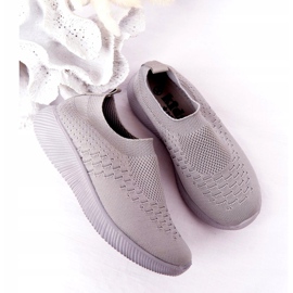 EVE Calçados infantis esportivos cinza deslizante viagem escolar 1