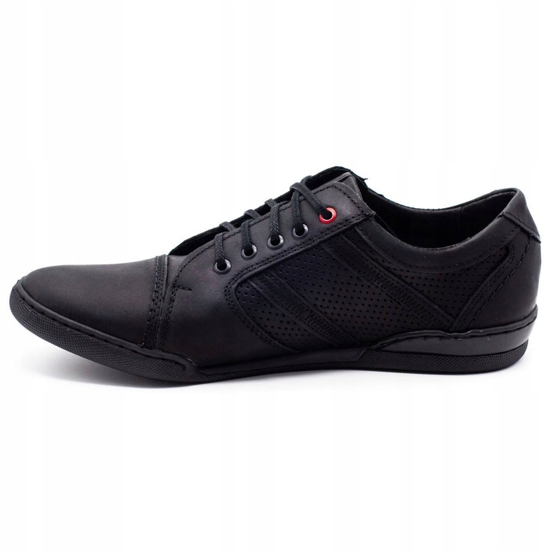 Polbut Sapatos casuais masculinos R3 Perfuração Preta preto 2