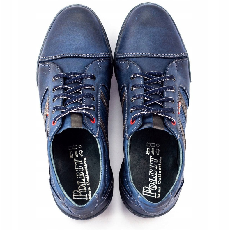 Polbut Sapatos casuais masculinos R3 Perfuração Azul Marinho azul-marinho 4