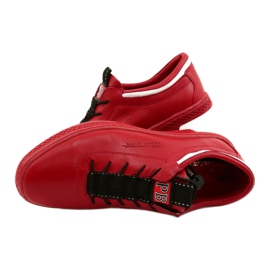 Polbut Sapatos casuais de couro masculino K23 vermelho 5