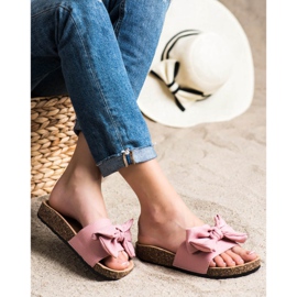 SHELOVET Chinelos com laço rosa 1