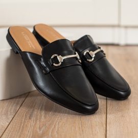 SHELOVET Chinelos Elegantes Com Ornamento preto 1