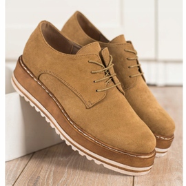 Corina Sapatos de camurça na plataforma marrom 1