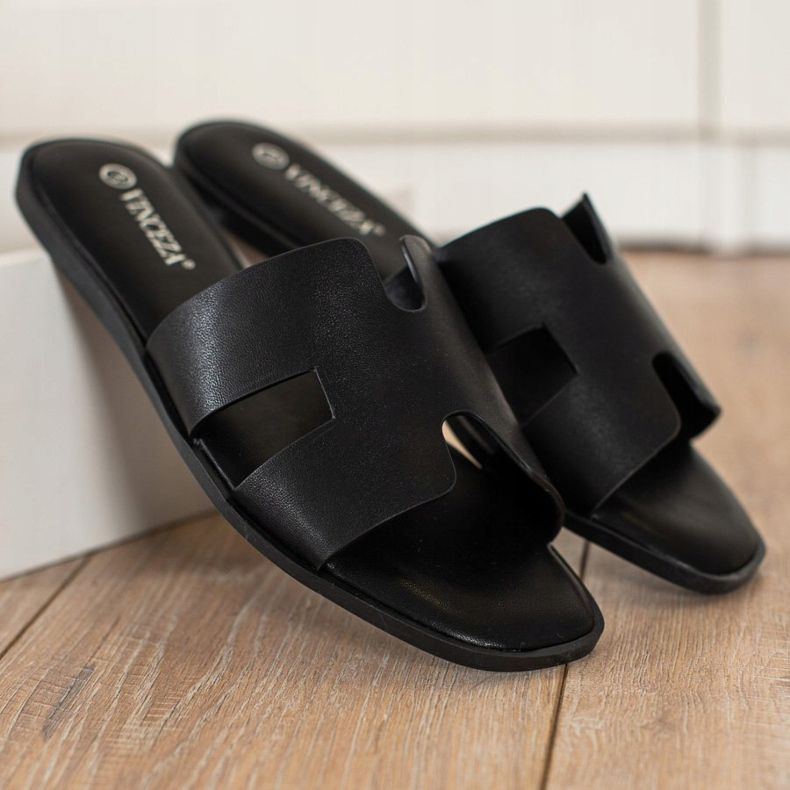 Chinelos casuais VINCEZA pretos 1