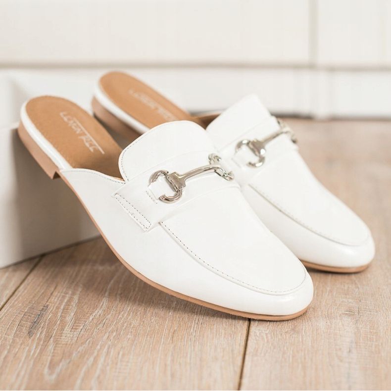 SHELOVET Chinelos Elegantes Com Ornamento branco 2