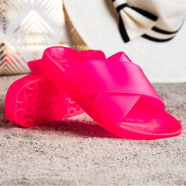 SHELOVET Chinelos de borracha elegantes rosa 1