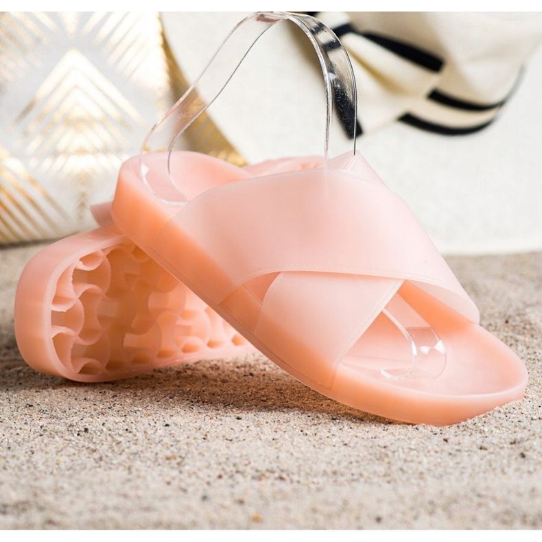 SHELOVET Chinelos de borracha elegantes rosa 1