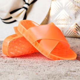 SHELOVET Chinelos de borracha elegantes laranja 1